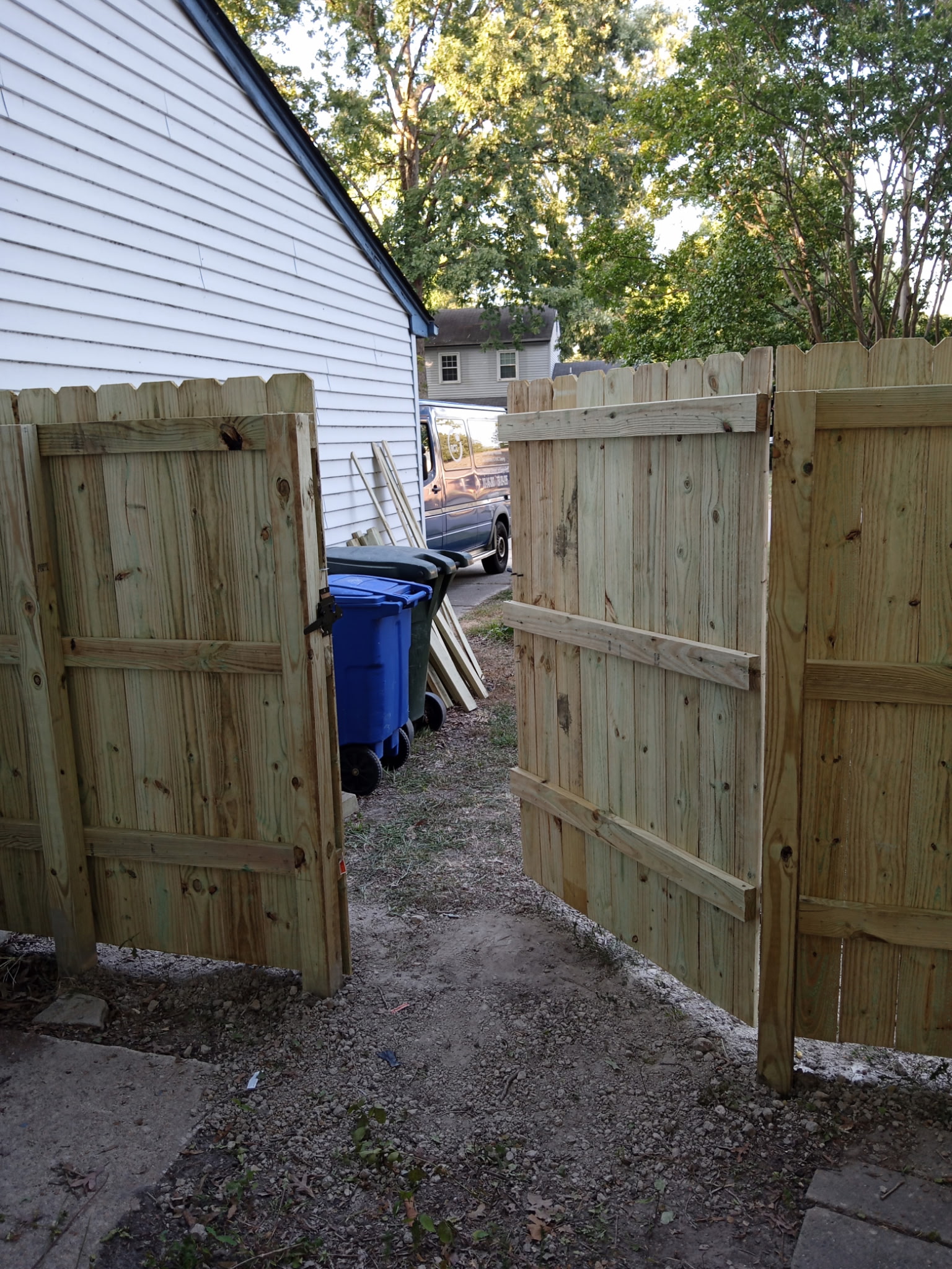 Completed wood fence gate by Royalty